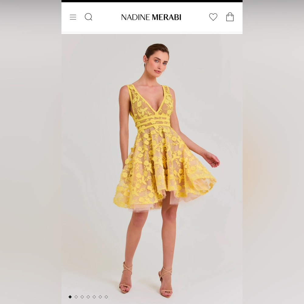 Nadine Merabi Lola Lemon Dress S/M
